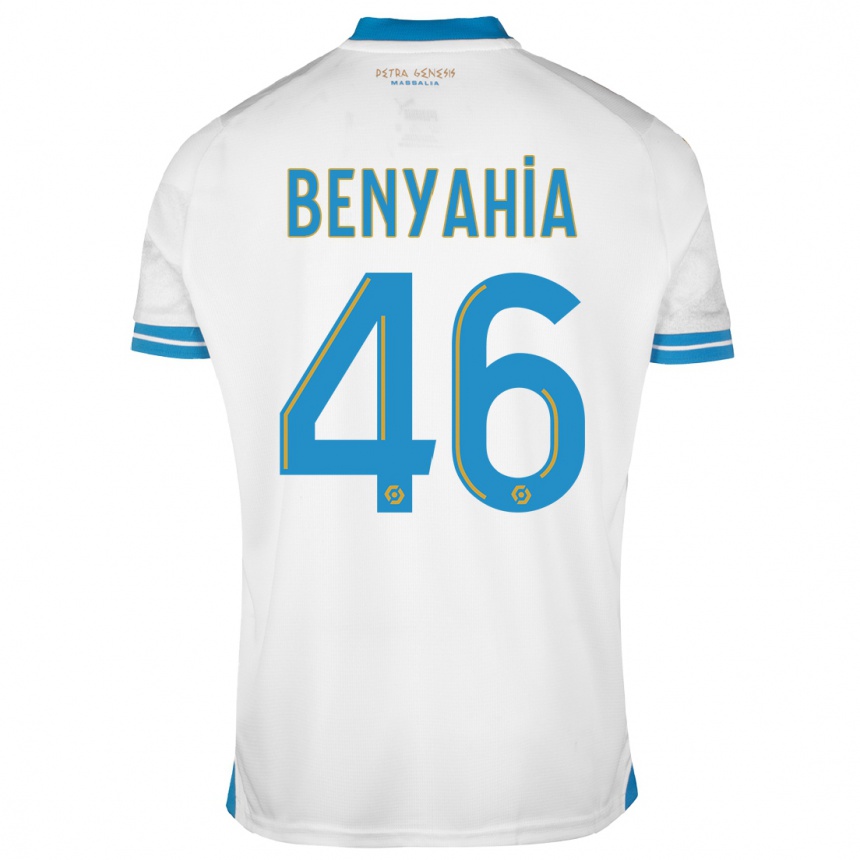 Kids  Aylan Benyahia-Tani #46 White Home Jersey 2023/24 T-Shirt Canada