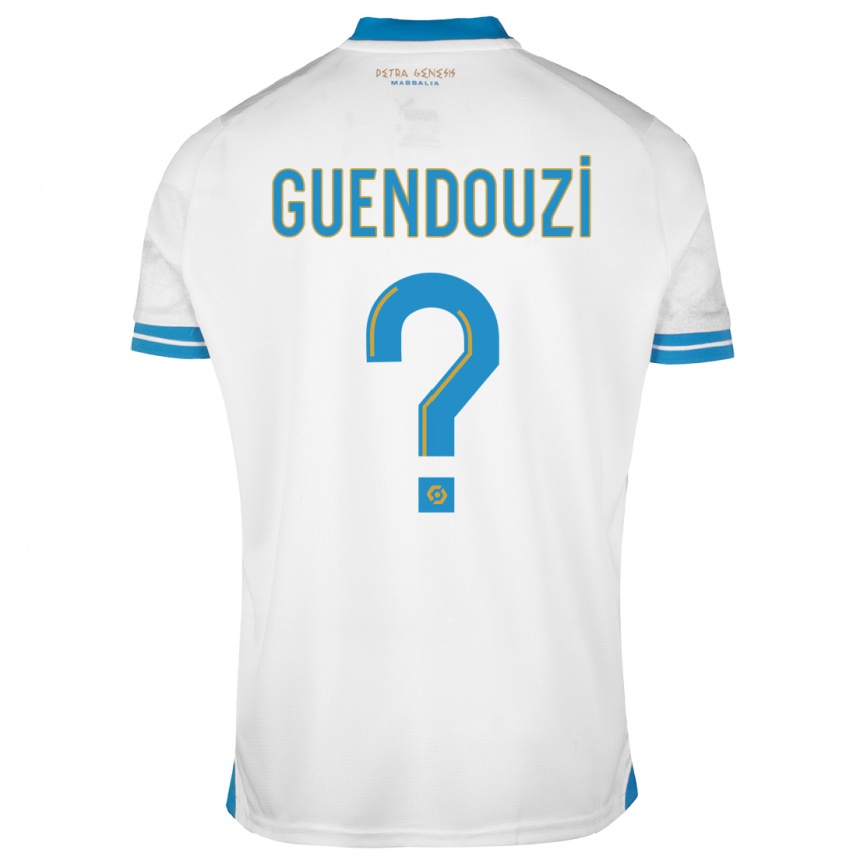 Kids Milan Guendouzi #0 White Home Jersey 2023/24 T-Shirt Canada