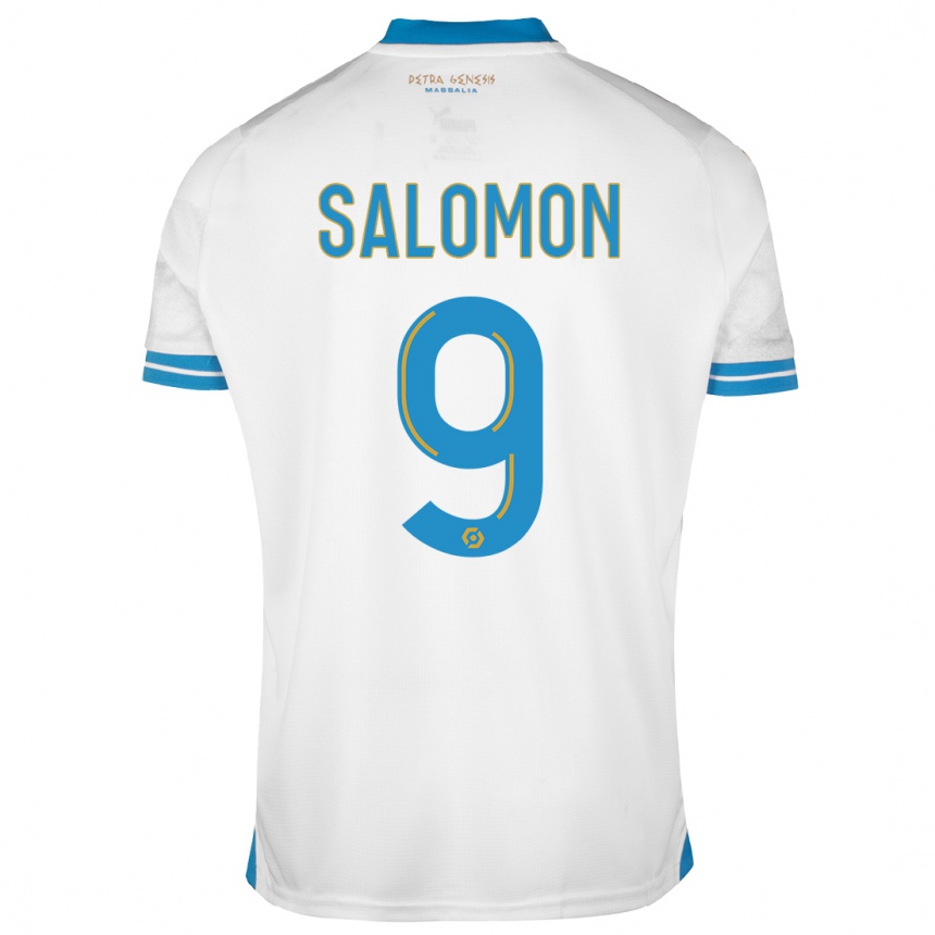 Kids Maeva Salomon #9 White Home Jersey 2023/24 T-Shirt Canada