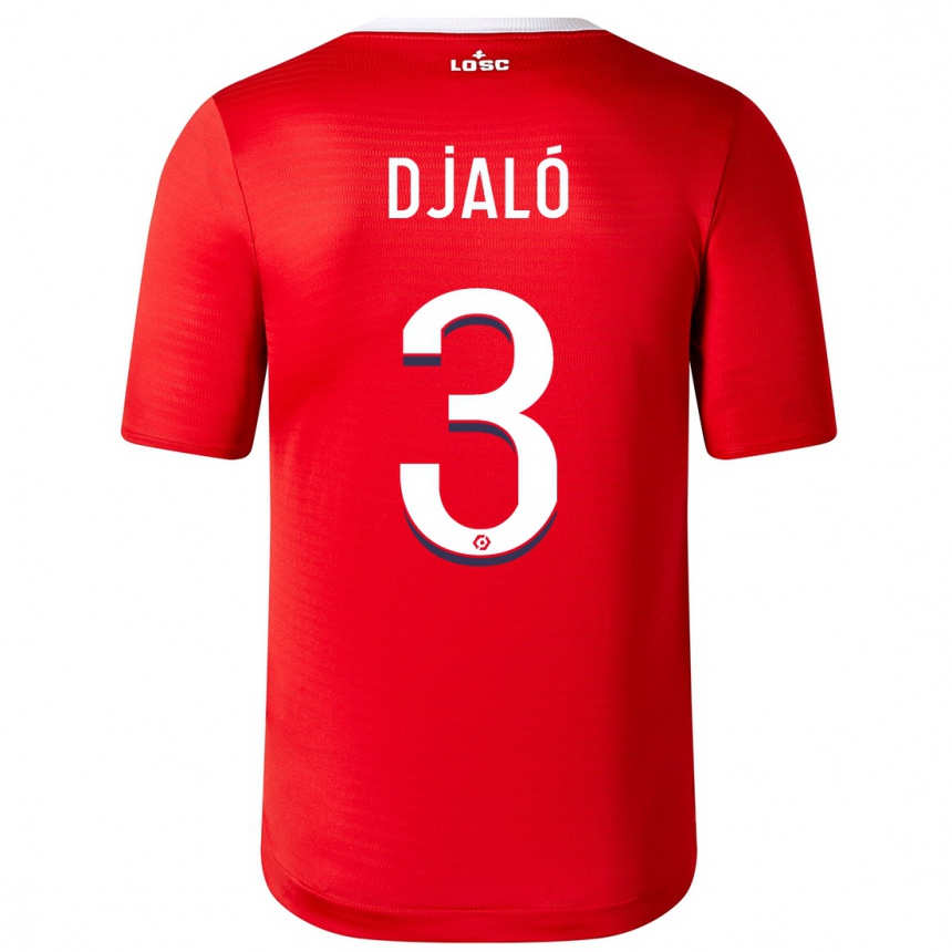 Kids Football Tiago Djaló #3 Red Home Jersey 2023/24 T-Shirt Canada