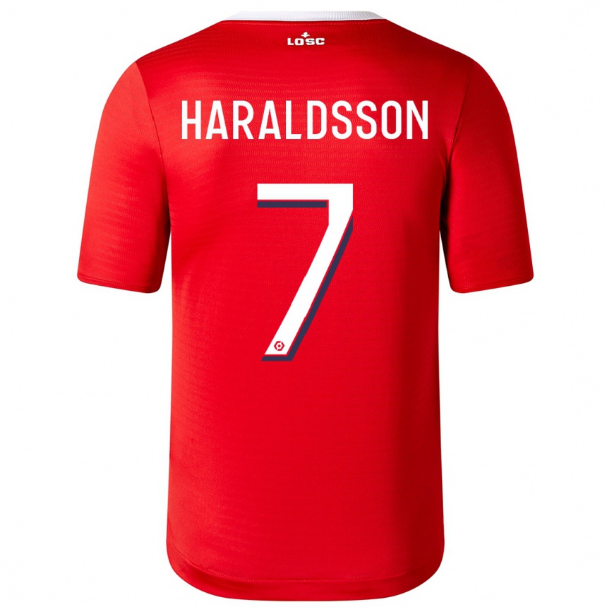 Kids Football Hákon Arnar Haraldsson #7 Red Home Jersey 2023/24 T-Shirt Canada