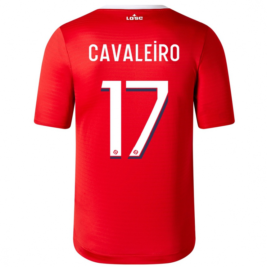 Kids Football Ivan Cavaleiro #17 Red Home Jersey 2023/24 T-Shirt Canada