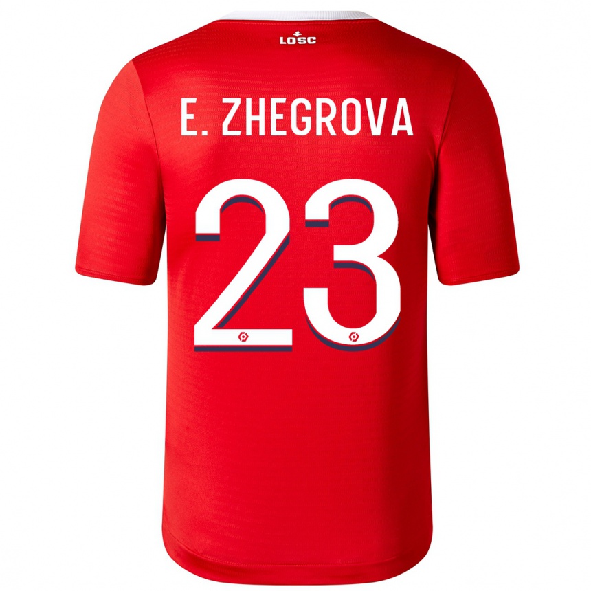 Enfant Football Maillot Edon Zhegrova #23 Rouge Tenues Domicile 2023/24 Canada