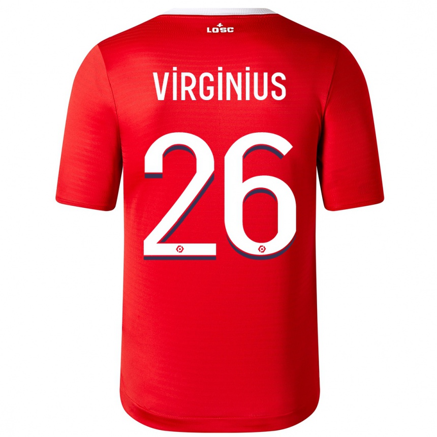 Kids Football Alan Virginius #26 Red Home Jersey 2023/24 T-Shirt Canada