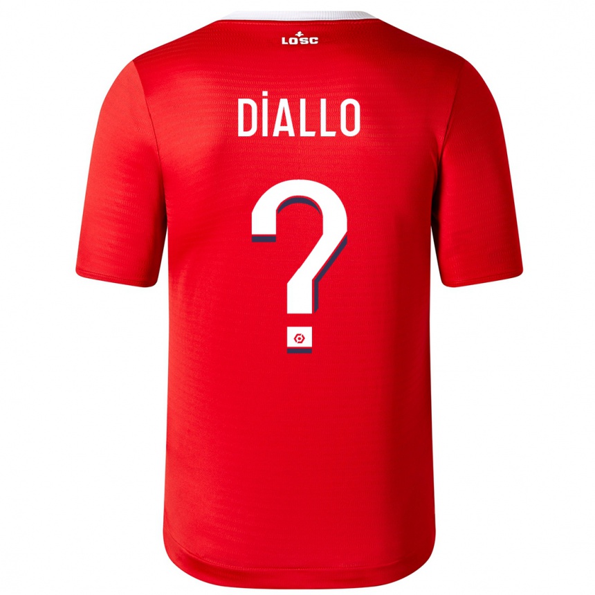 Kids Football Alpha Diallo #0 Red Home Jersey 2023/24 T-Shirt Canada