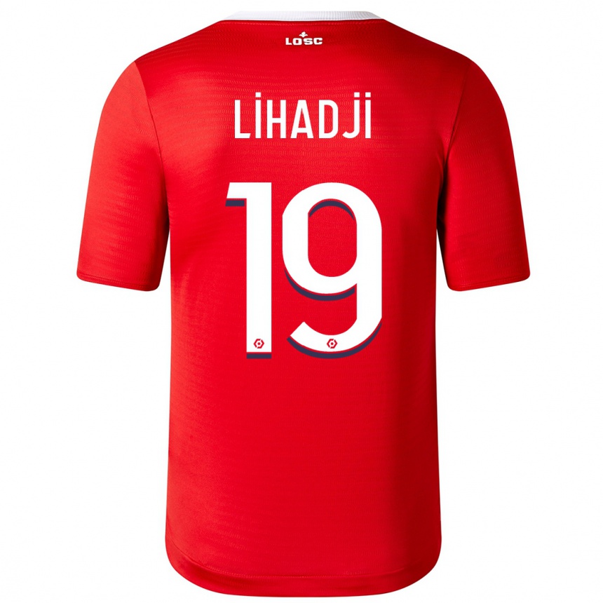 Kids Football Isaac Lihadji #19 Red Home Jersey 2023/24 T-Shirt Canada