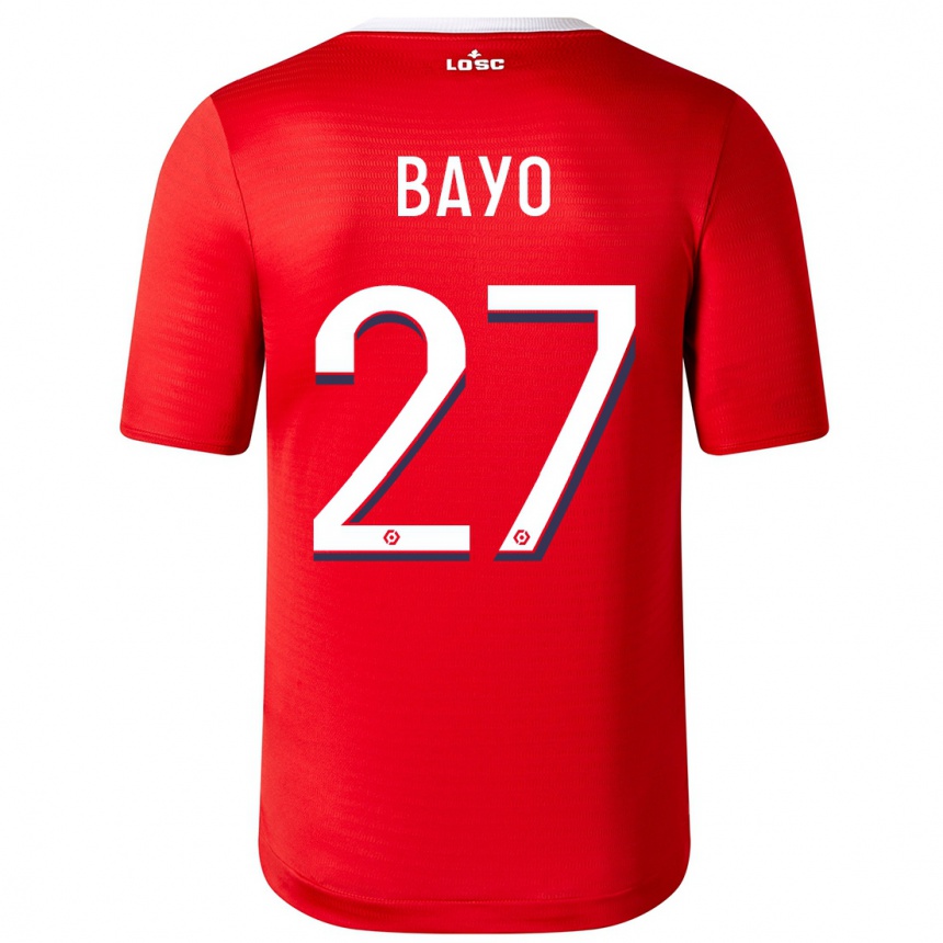 Kids Football Mohamed Bayo #27 Red Home Jersey 2023/24 T-Shirt Canada