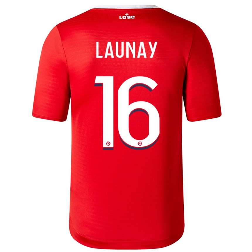 Kids Football Elisa Launay #16 Red Home Jersey 2023/24 T-Shirt Canada