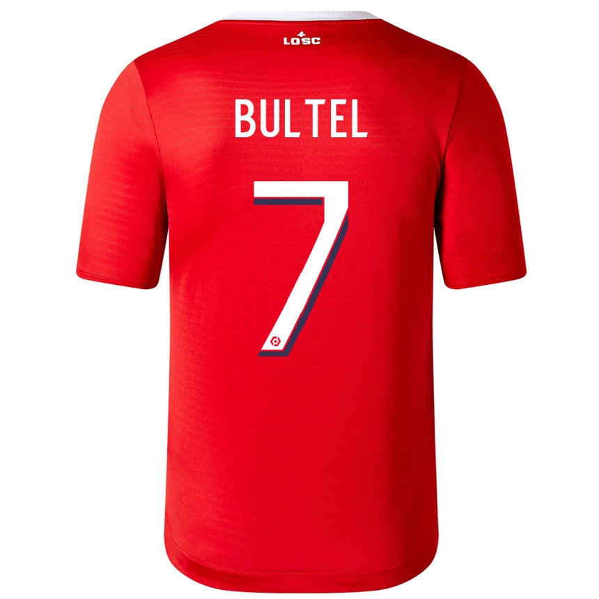 Enfant Football Maillot Ludivine Bultel #7 Rouge Tenues Domicile 2023/24 Canada