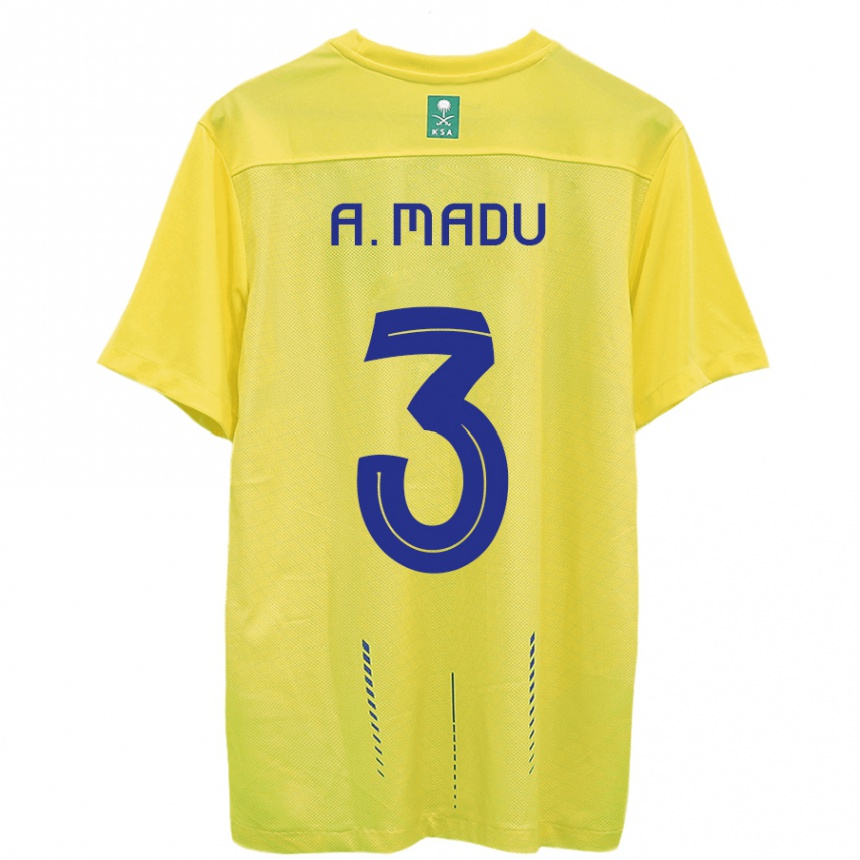 Enfant Football Maillot Abdullah Madu #3 Jaune Tenues Domicile 2023/24 Canada