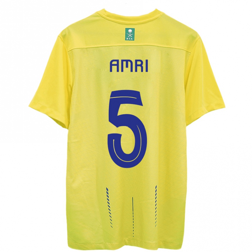 Enfant Football Maillot Abdulelah Al-Amri #5 Jaune Tenues Domicile 2023/24 Canada