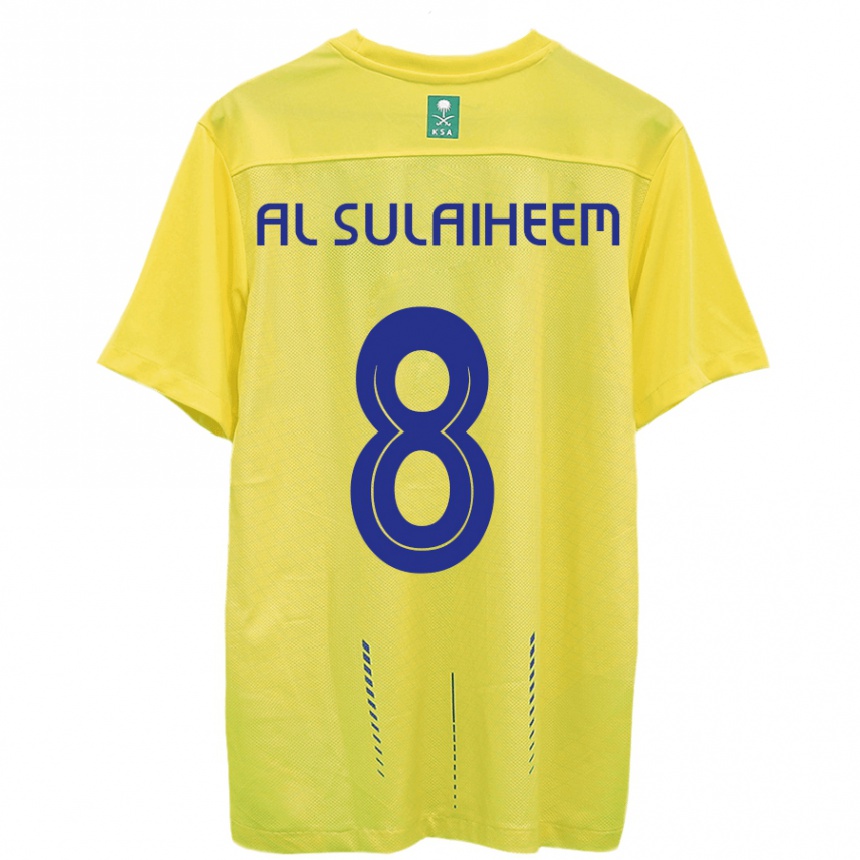 Enfant Football Maillot Abdulmajeed Al-Sulaiheem #8 Jaune Tenues Domicile 2023/24 Canada