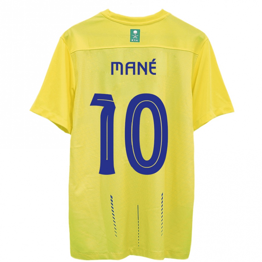 Kids  Sadio Mane #10 Yellow Home Jersey 2023/24 T-Shirt Canada