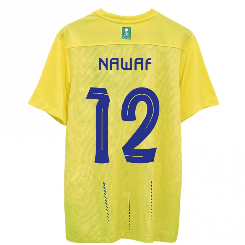 Kids Nawaf Al-Boushal #12 Yellow Home Jersey 2023/24 T-Shirt Canada