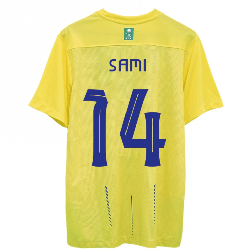 Kids  Sami Al-Najei #14 Yellow Home Jersey 2023/24 T-Shirt Canada