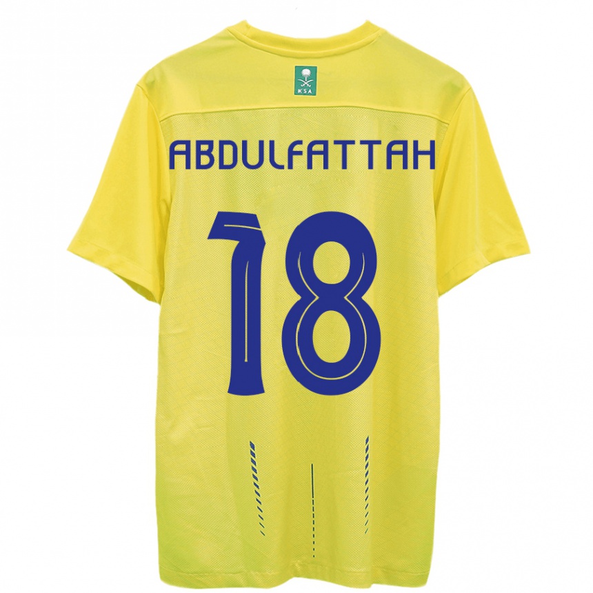 Kids Abdulfattah Adam #18 Yellow Home Jersey 2023/24 T-Shirt Canada