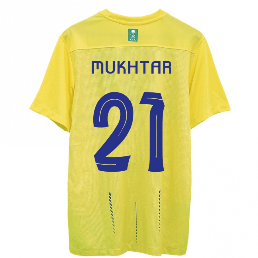 Kids  Mukhtar Ali #21 Yellow Home Jersey 2023/24 T-Shirt Canada