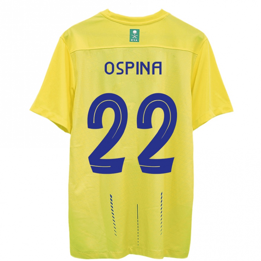 Kids David Ospina #22 Yellow Home Jersey 2023/24 T-Shirt Canada