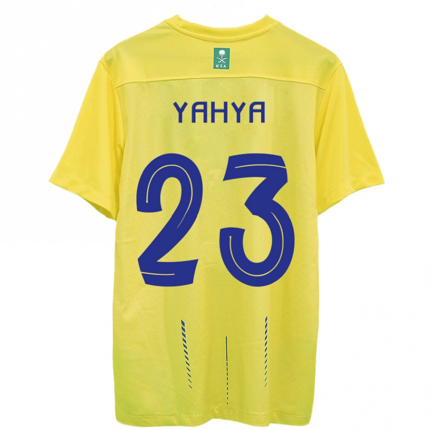 Kids  Ayman Yahya #23 Yellow Home Jersey 2023/24 T-Shirt Canada