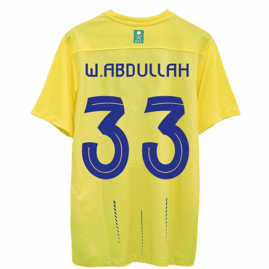 Enfant Football Maillot Waleed Abdullah #33 Jaune Tenues Domicile 2023/24 Canada