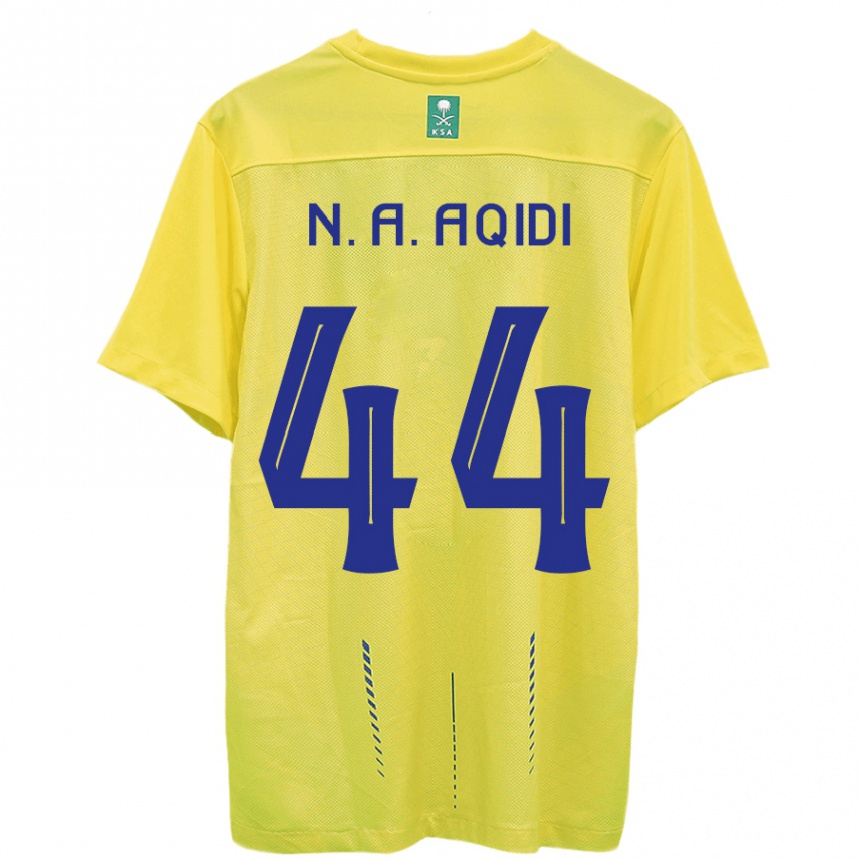 Kids  Nawaf Al-Aqidi #44 Yellow Home Jersey 2023/24 T-Shirt Canada