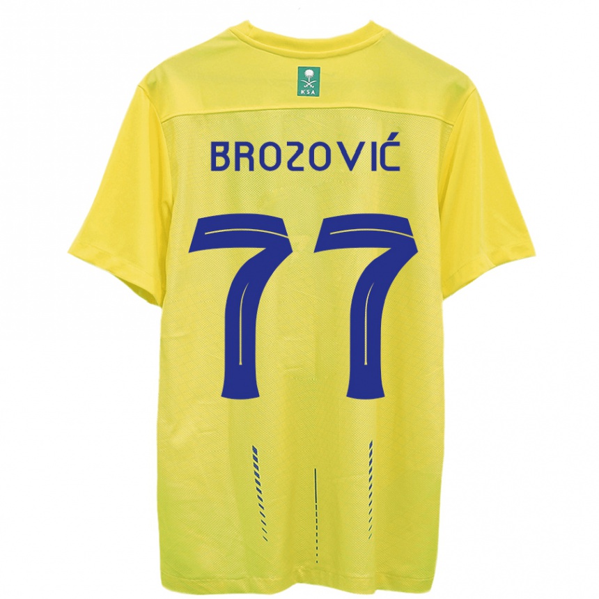 Enfant Football Maillot Marcelo Brozovic #77 Jaune Tenues Domicile 2023/24 Canada