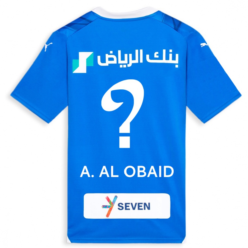 Enfant Football Maillot Abdulrahman Al-Obaid #0 Bleu Tenues Domicile 2023/24 Canada