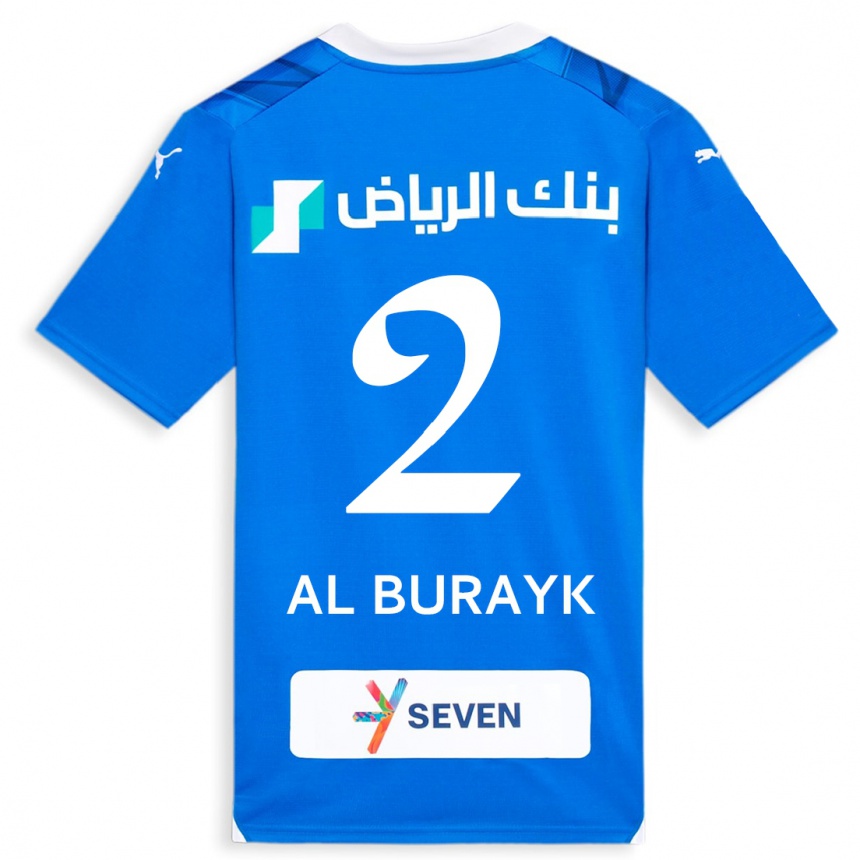 Kids Mohammed Al-Burayk #2 Blue Home Jersey 2023/24 T-Shirt Canada