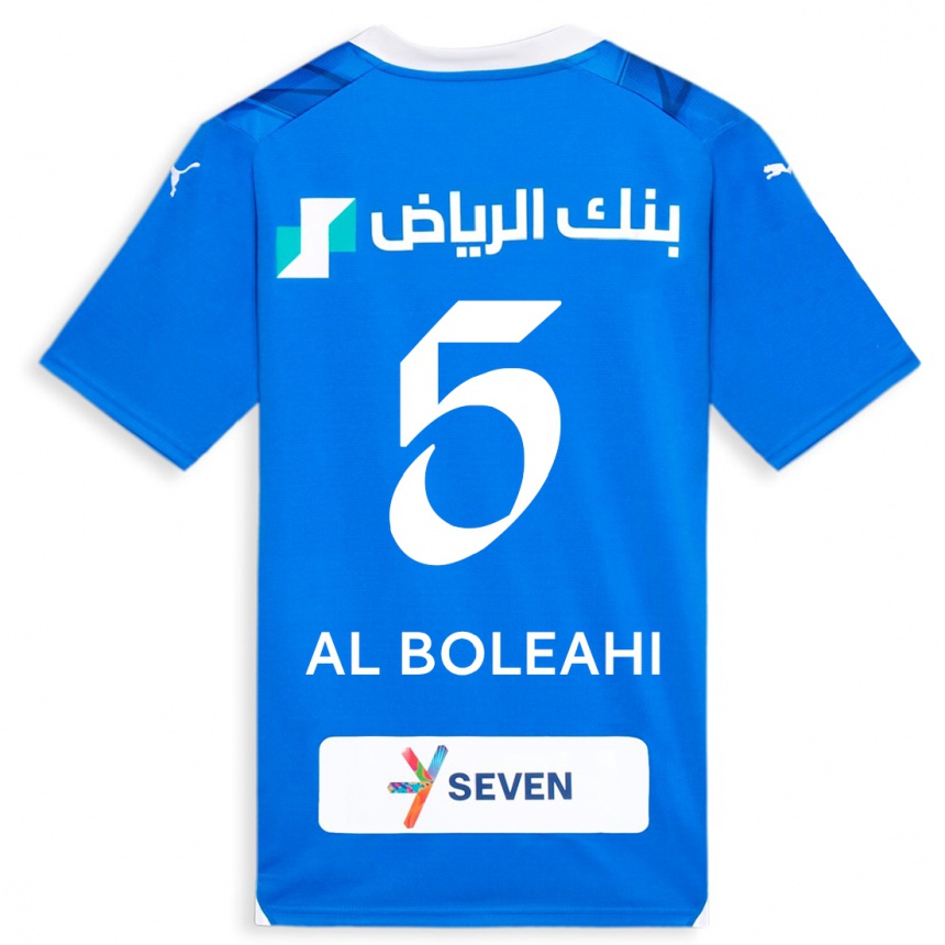 Kids  Ali Al-Boleahi #5 Blue Home Jersey 2023/24 T-Shirt Canada