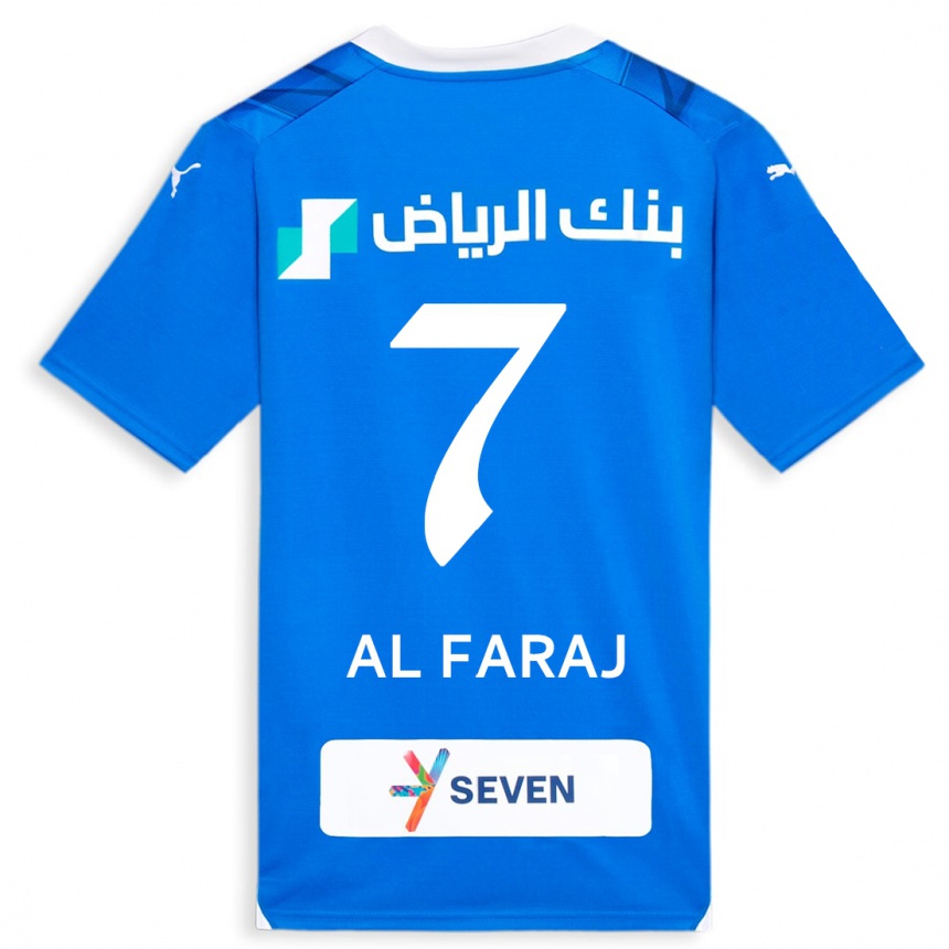 Kids  Salman Al-Faraj #7 Blue Home Jersey 2023/24 T-Shirt Canada