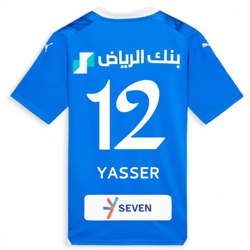 Enfant Football Maillot Yasser Al-Shahrani #12 Bleu Tenues Domicile 2023/24 Canada