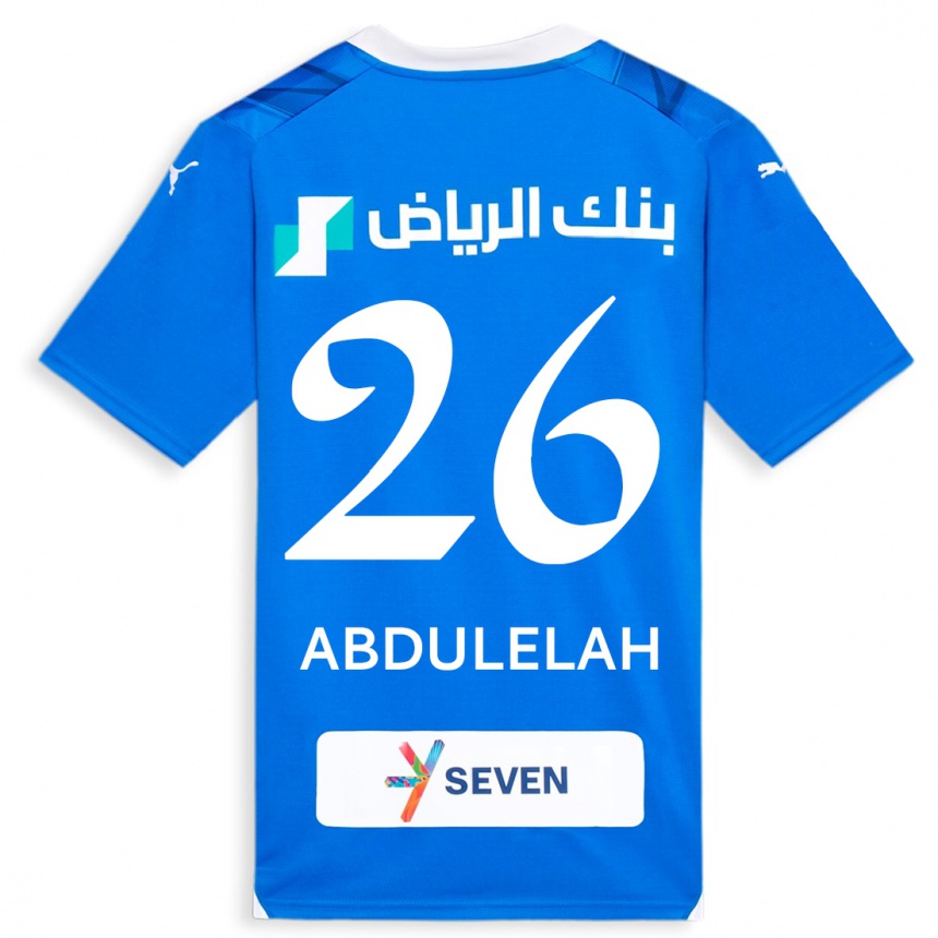 Kids  Abdulelah Al-Malki #26 Blue Home Jersey 2023/24 T-Shirt Canada