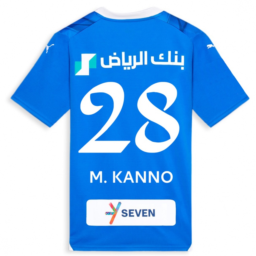 Kids  Mohamed Kanno #28 Blue Home Jersey 2023/24 T-Shirt Canada