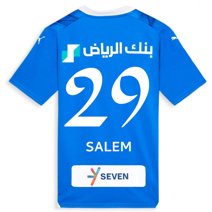 Enfant Football Maillot Salem Al-Dawsari #29 Bleu Tenues Domicile 2023/24 Canada