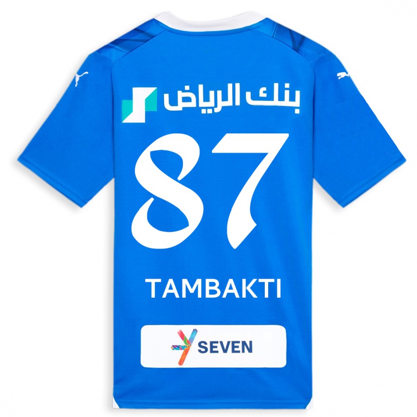 Kids  Hassan Tambakti #87 Blue Home Jersey 2023/24 T-Shirt Canada