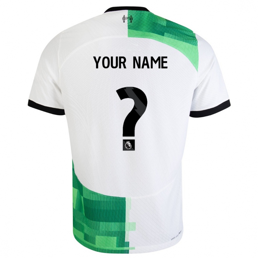 Enfant Football Maillot Votre Nom #0 Blanc Vert Tenues Extérieur 2023/24 Canada