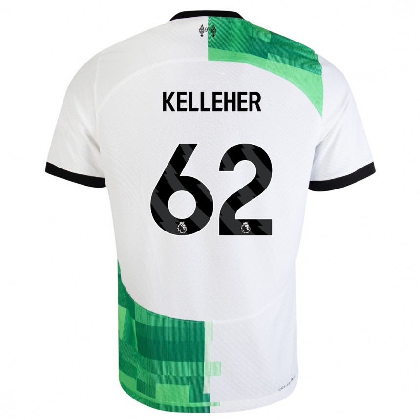 Kids  Caoimhin Kelleher #62 White Green Away Jersey 2023/24 T-Shirt Canada