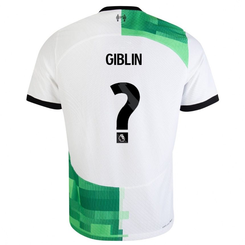 Kids  Nathan Giblin #0 White Green Away Jersey 2023/24 T-Shirt Canada