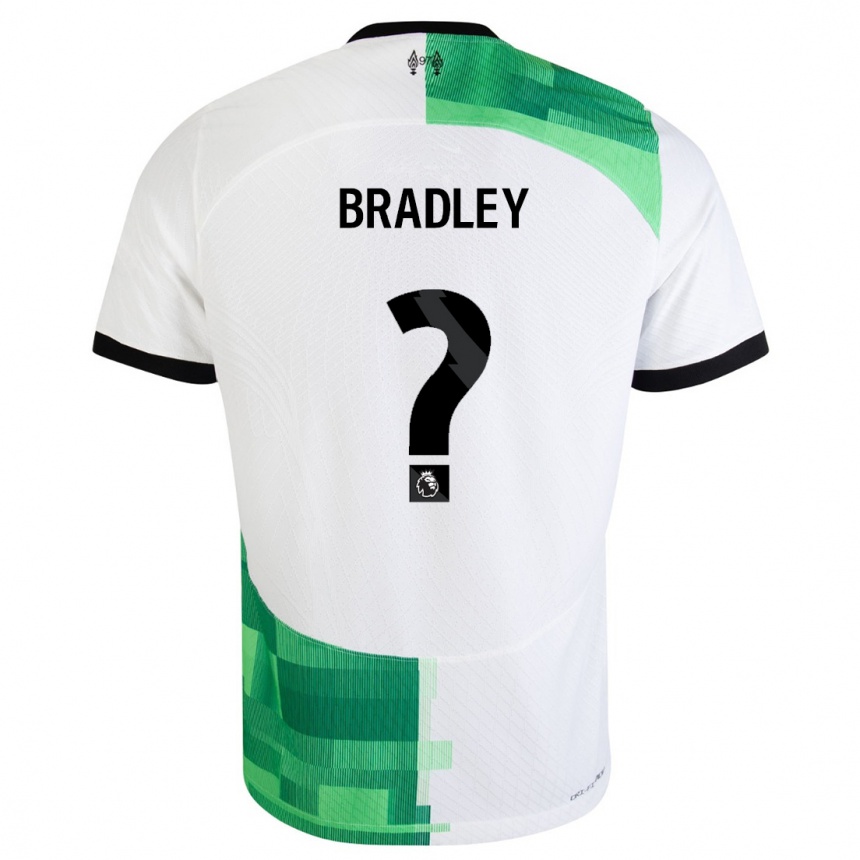 Kids Conor Bradley #0 White Green Away Jersey 2023/24 T-Shirt Canada