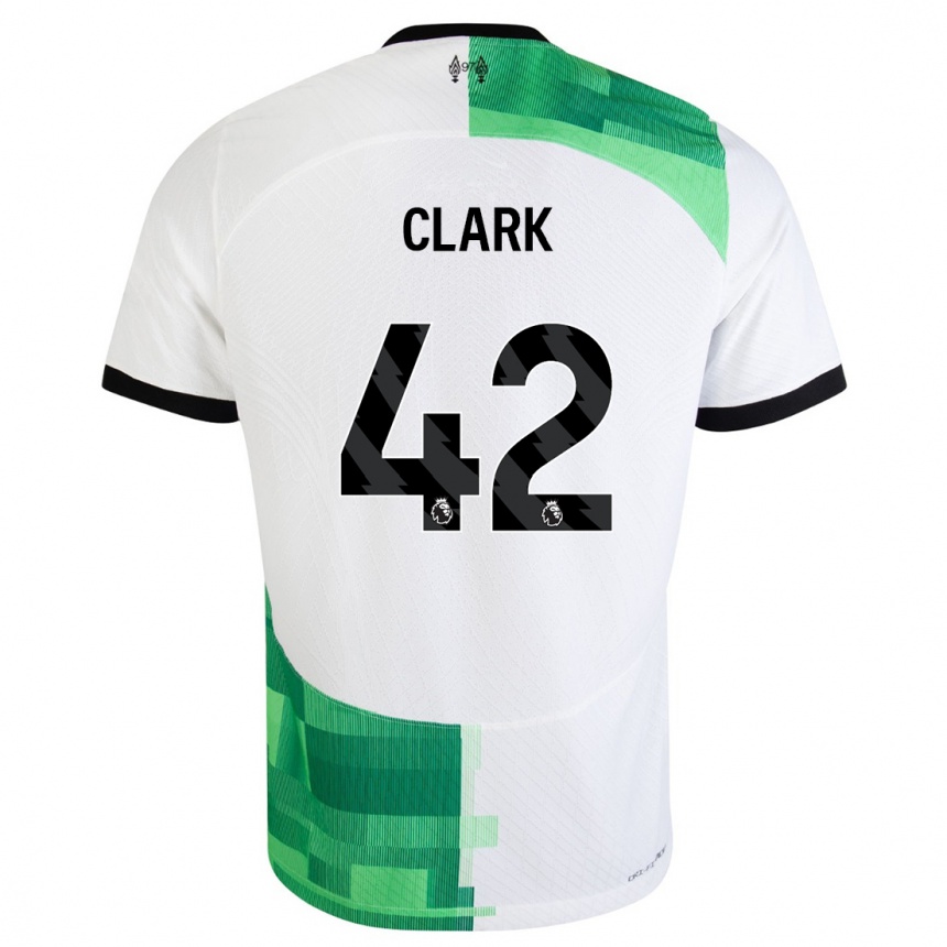 Kids Bobby Clark #42 White Green Away Jersey 2023/24 T-Shirt Canada