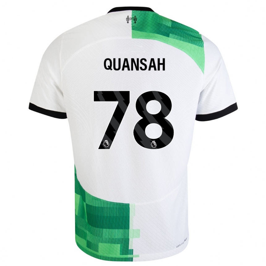 Kids  Jarell Quansah #78 White Green Away Jersey 2023/24 T-Shirt Canada