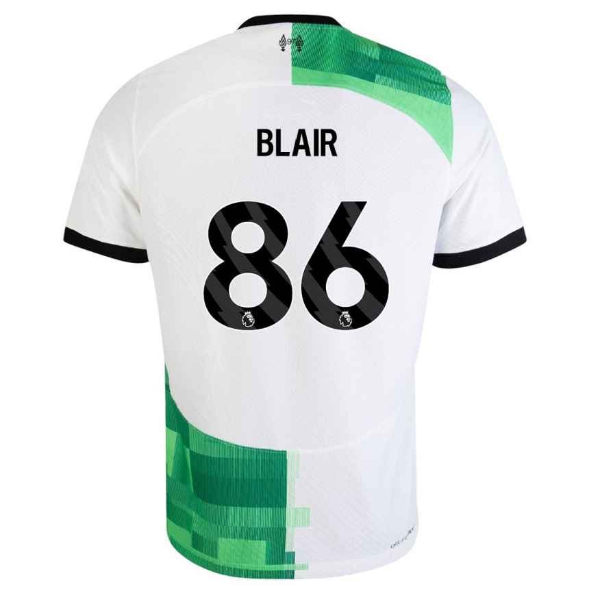 Kids Harvey Blair #86 White Green Away Jersey 2023/24 T-Shirt Canada