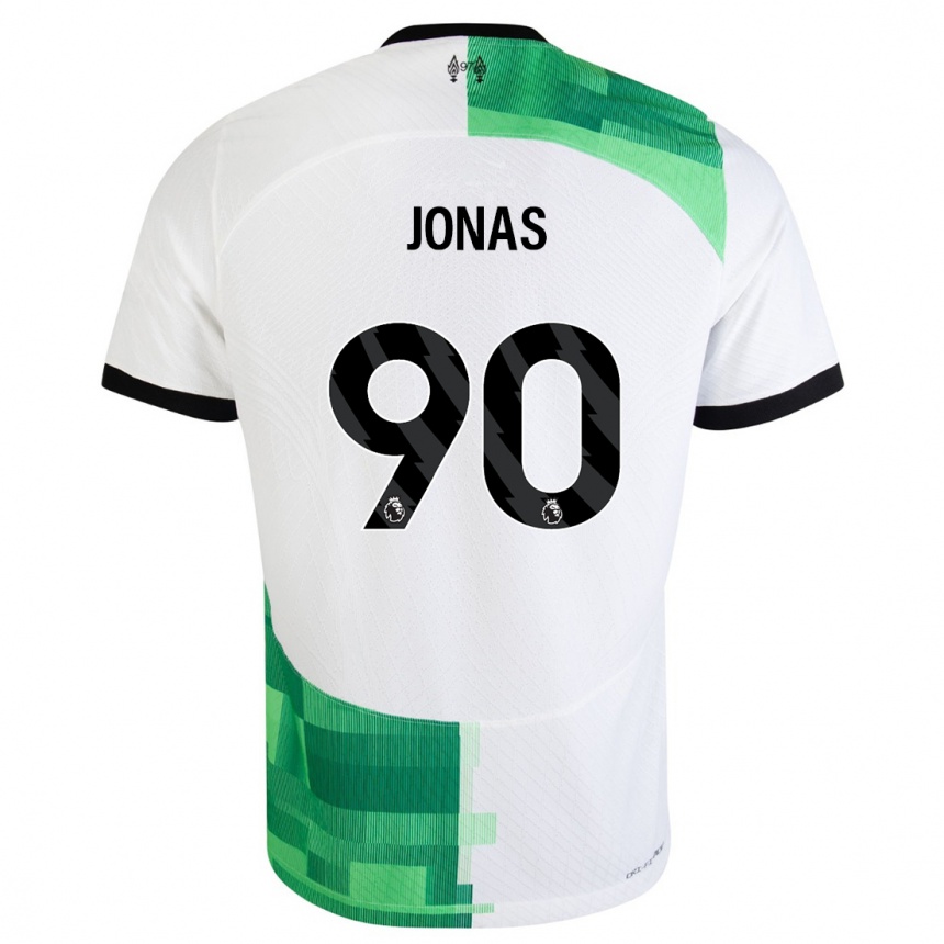 Kids Lee Jonas #90 White Green Away Jersey 2023/24 T-Shirt Canada