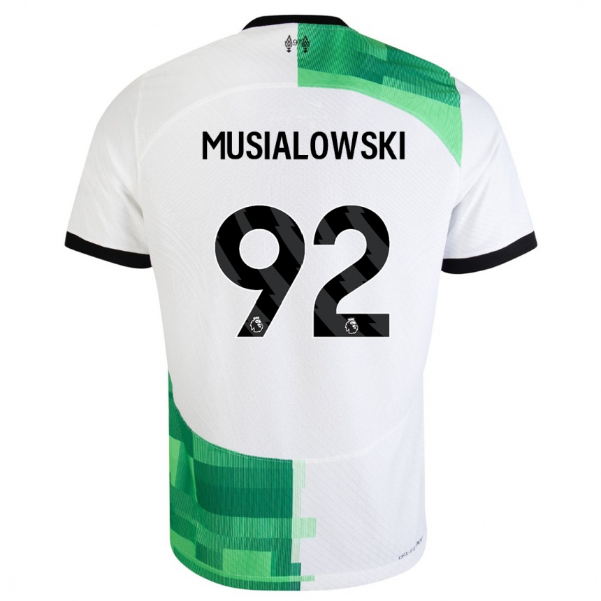 Kids  Mateusz Musialowski #92 White Green Away Jersey 2023/24 T-Shirt Canada