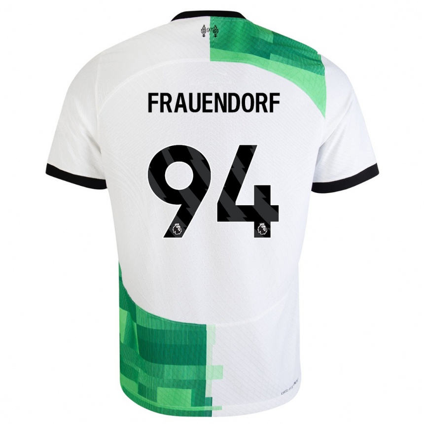 Kids  Melkamu Frauendorf #94 White Green Away Jersey 2023/24 T-Shirt Canada