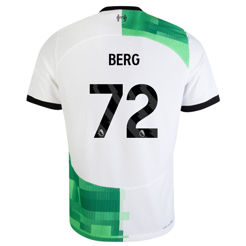 Kids  Sepp Van Den Berg #72 White Green Away Jersey 2023/24 T-Shirt Canada