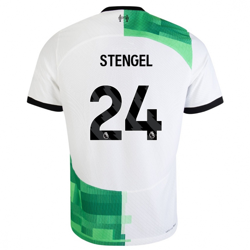 Kids Katie Stengel #24 White Green Away Jersey 2023/24 T-Shirt Canada