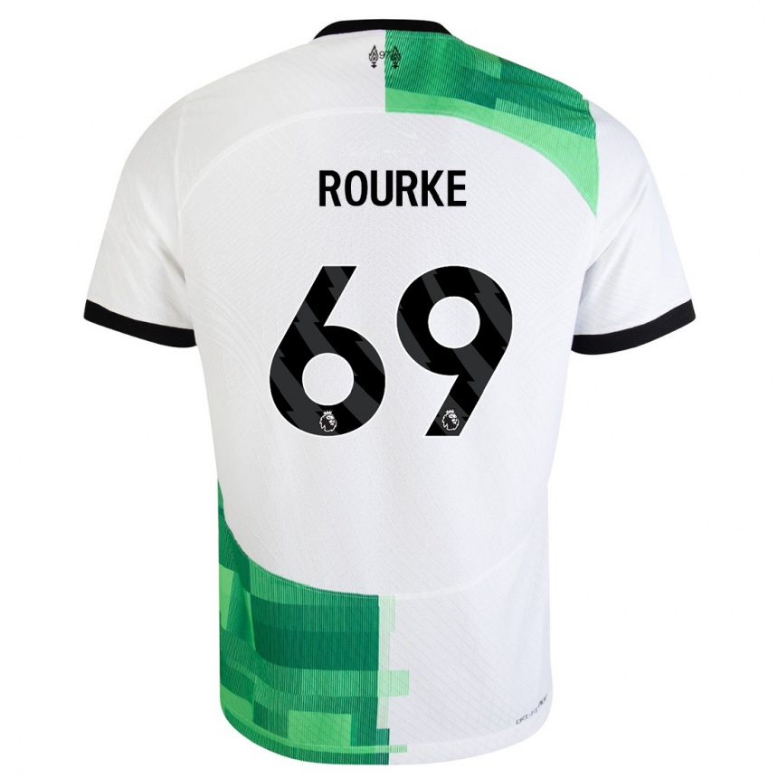 Kids Fidel O'rourke #69 White Green Away Jersey 2023/24 T-Shirt Canada