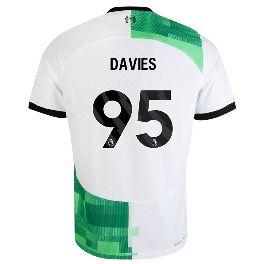 Kids  Harvey Davies #95 White Green Away Jersey 2023/24 T-Shirt Canada