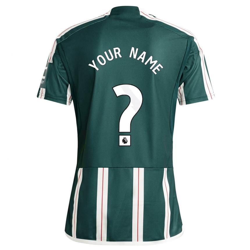 Enfant Football Maillot Votre Nom #0 Vert Foncé Tenues Extérieur 2023/24 Canada